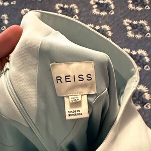 Reiss Sky Blue Garment-very light blue. See photo of make up stain inside dress